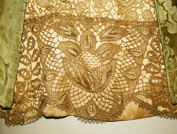 Evening dress, Silk, metallic, probably American