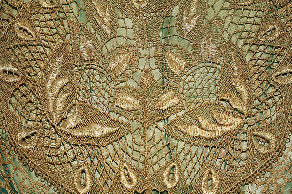 Evening dress, Silk, metallic, probably American