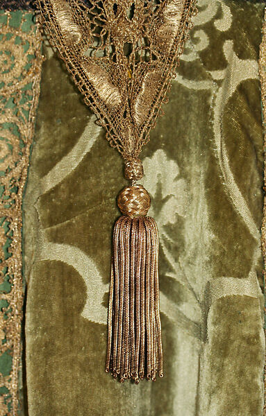 Evening dress, Silk, metallic, probably American