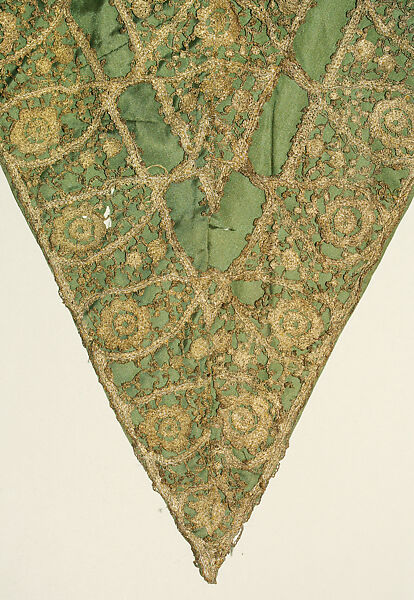 Evening dress, Silk, metallic, probably American