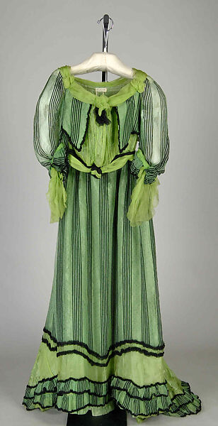 Evening dress, Silk, American