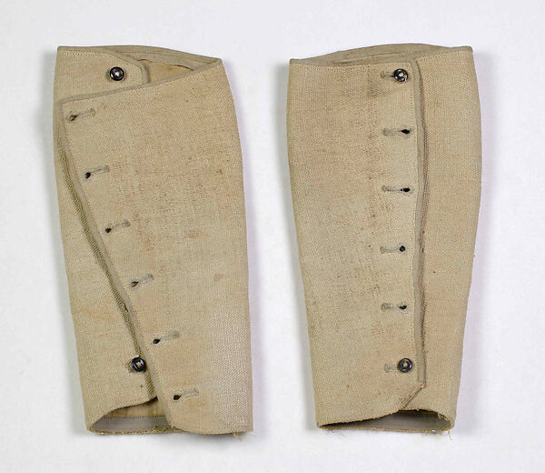 Leggings, A. Bertin (French), Cotton, linen, French 