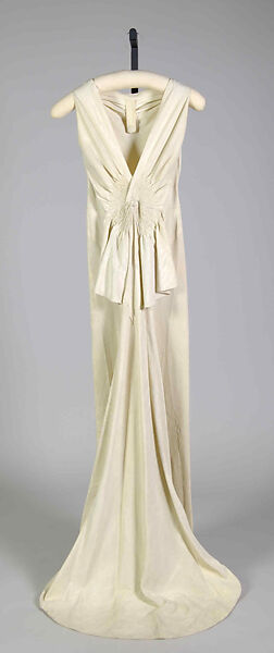 Evening dress, Silk, metallic, French
