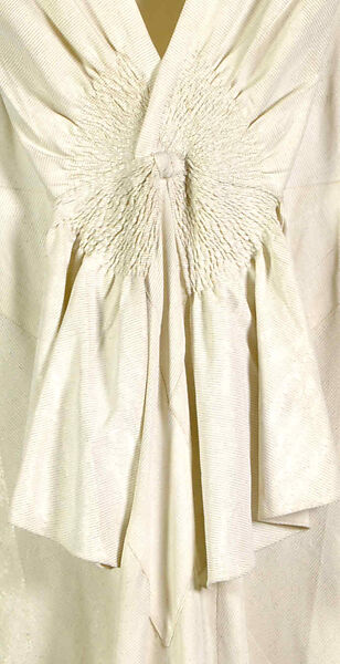Evening dress, Silk, metallic, French