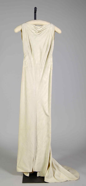 Evening dress, Silk, metallic, French 