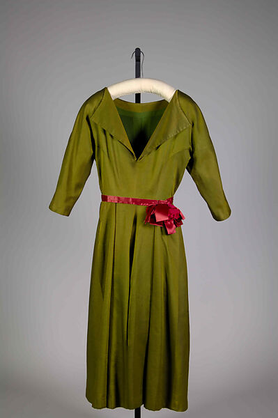 Cocktail dress, House of Balenciaga (French, founded 1937), Silk, horsehair, French 