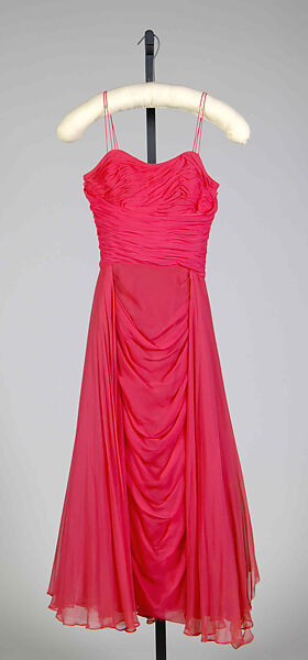 Evening dress, Ceil Chapman (American, born 1912), Silk, American 