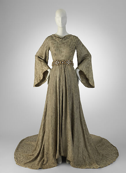 Wedding Dress, Hattie Carnegie (American (born Austria), Vienna 1889–1956 New York), Silk, metallic, American