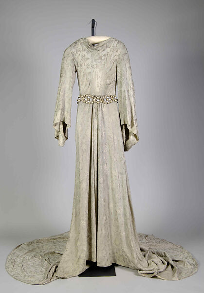 Wedding Dress, Hattie Carnegie (American (born Austria), Vienna 1889–1956 New York), Silk, metallic, American