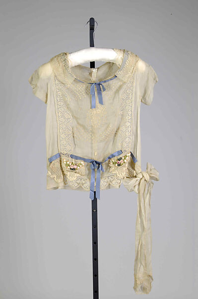 Blouse, Boué Soeurs (French, active 1899–1957), Cotton, linen, silk, elastic, French 