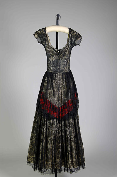 Evening dress, Attributed to Hattie Carnegie (American (born Austria), Vienna 1889–1956 New York), Cotton, silk, American 