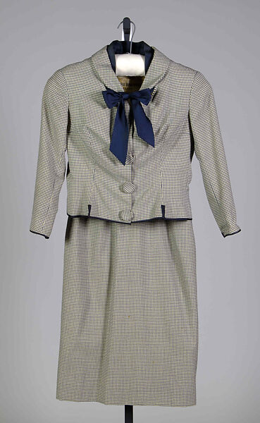 Suit, House of Balmain (French, founded 1945), Wool, French 