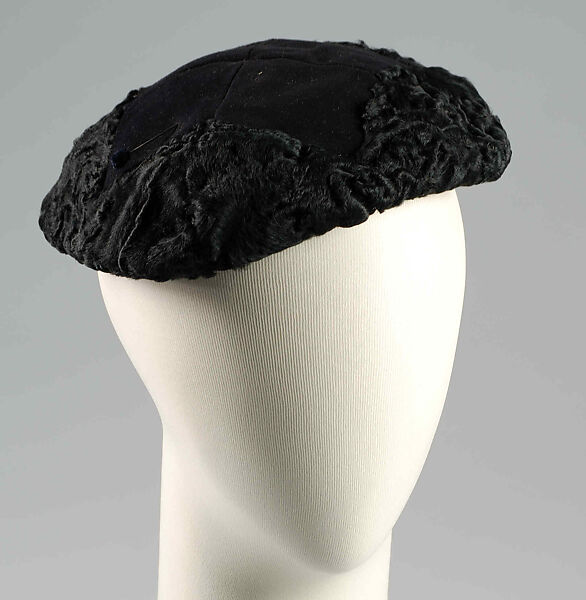 Hat, Jacques Heim (French, 1899–1967), Leather, fur, French 