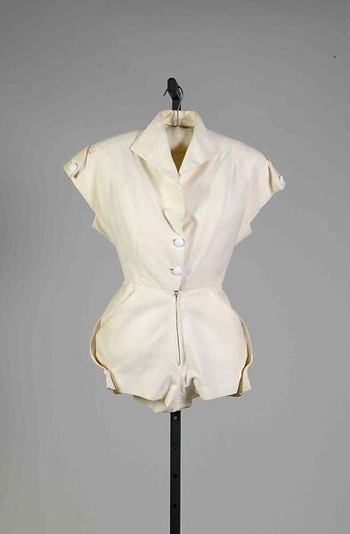 Playsuit, Carolyn Schnurer (American, born New York, 1908–1998 Palm Beach, Florida), Cotton, American 