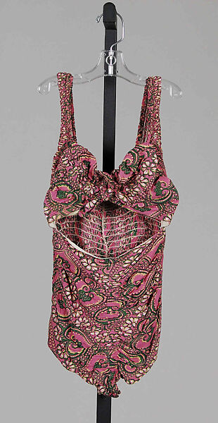 Bathing suit, Possibly Carolyn Schnurer (American, born New York, 1908–1998 Palm Beach, Florida), Cotton, American 