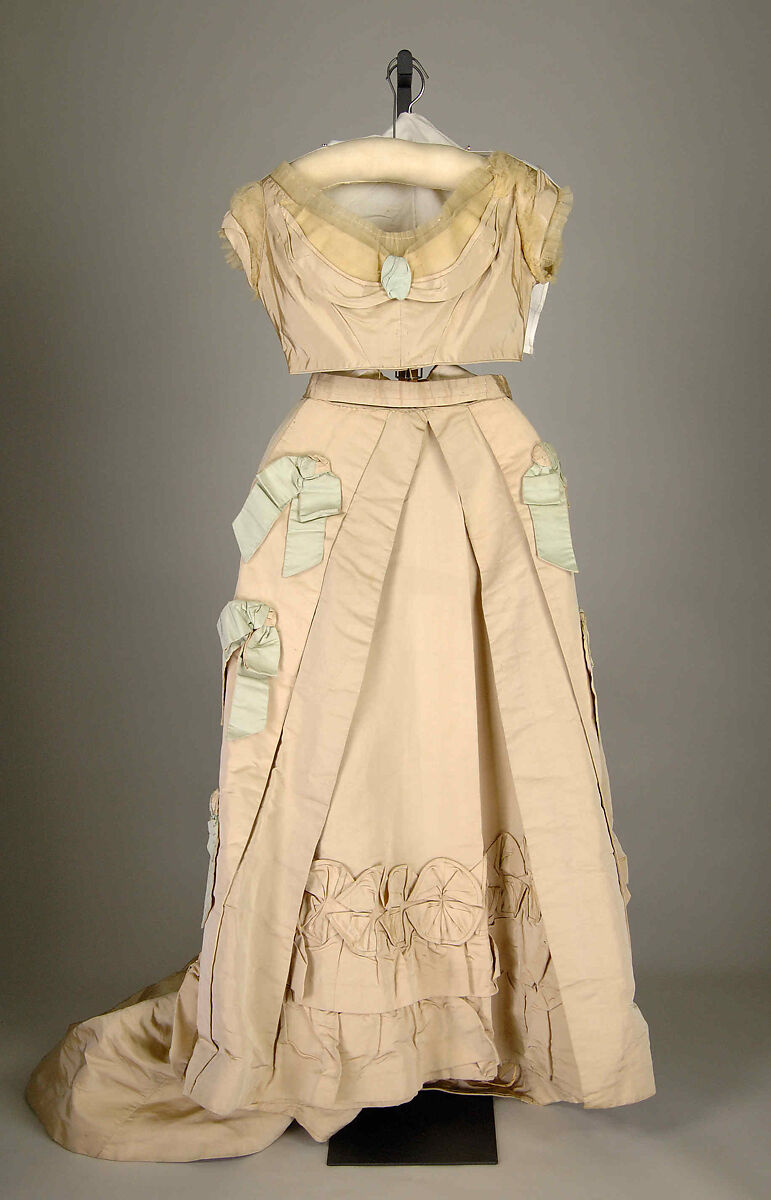 Evening ensemble, Possibly House of Worth (French, 1858–1956), Silk, probably French