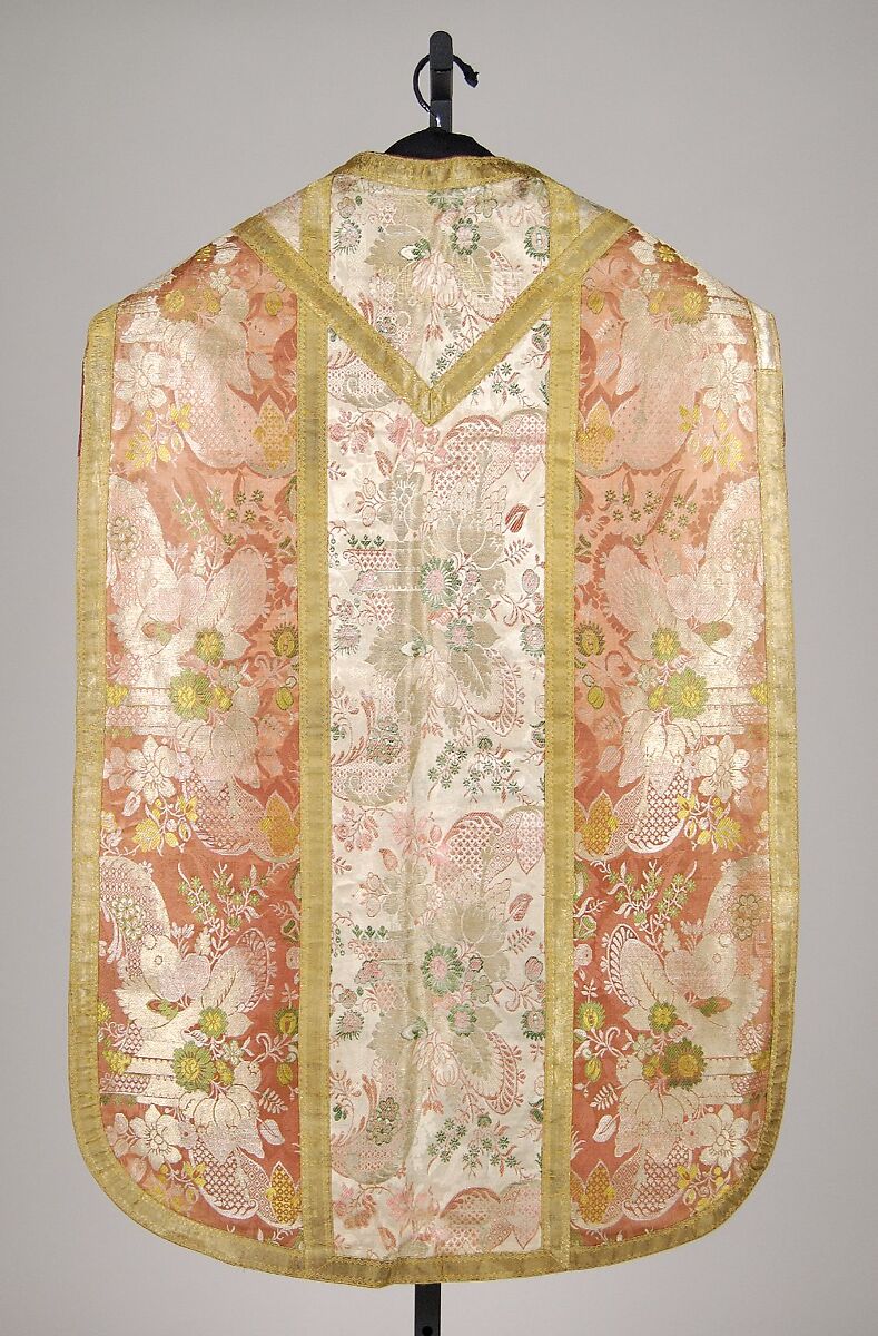 Chasuble, Silk, metallic, French or Italian 