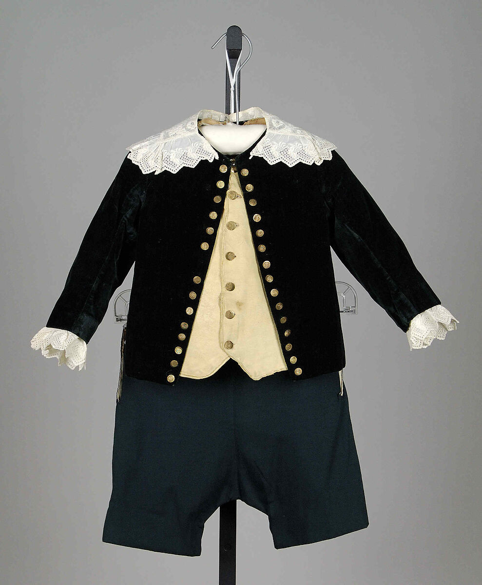 Ensemble, Wool, cotton, silk, leather, American