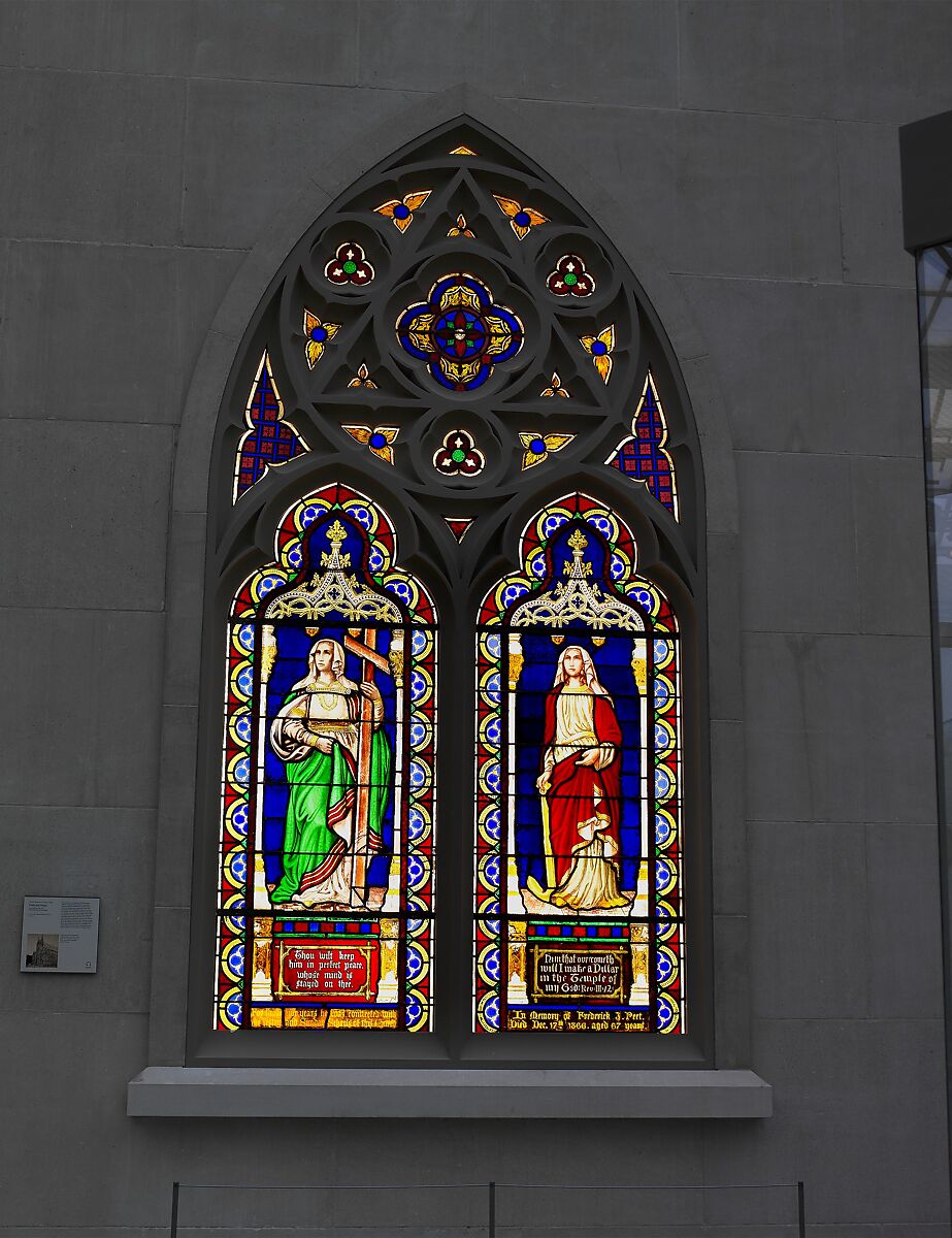 Faith and Hope, Henry E. Sharp (active ca. 1850–ca. 1897), Stained glass, American