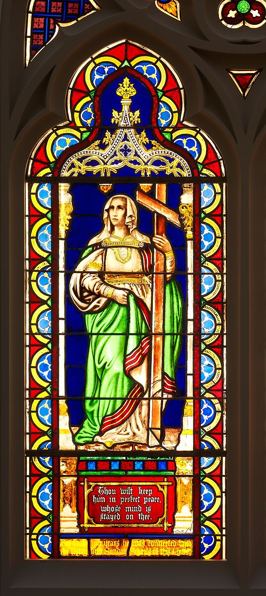 Faith and Hope, Henry E. Sharp (active ca. 1850–ca. 1897), Stained glass, American