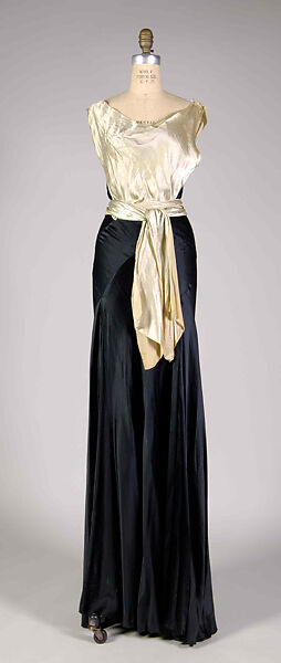 Evening dress, Probably House of Vionnet (French, active 1912–14; 1918–39), Silk, French 
