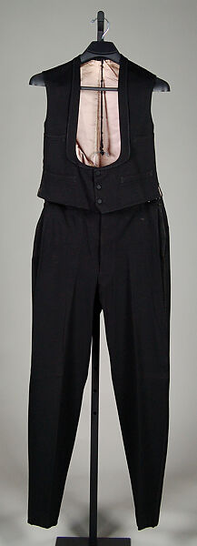 Evening suit, Burnham &amp; Phillips (American), Wool, silk, American