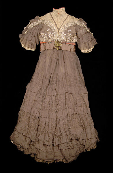 Evening dress, Jacques Doucet (French, Paris 1853–1929 Paris), Silk, sequins, beads, metallic, French