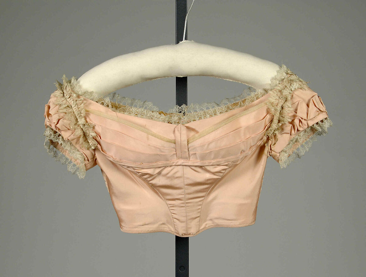 Evening bodice, Possibly Worth and Bobergh, Silk, French 