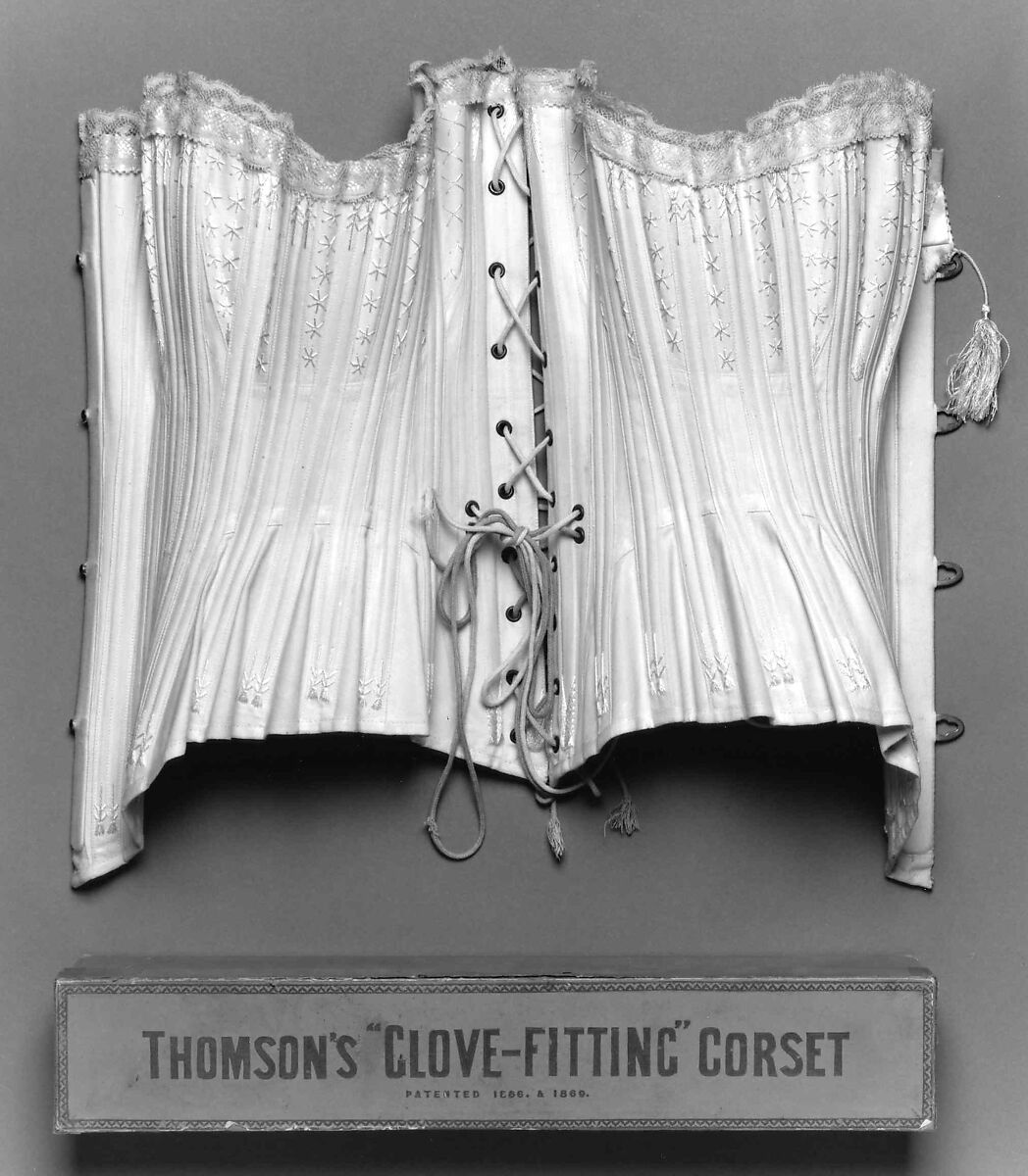 Wedding Corset, W.S. Thomson &amp; Company (British), Cotton, metal, bone, silk, British