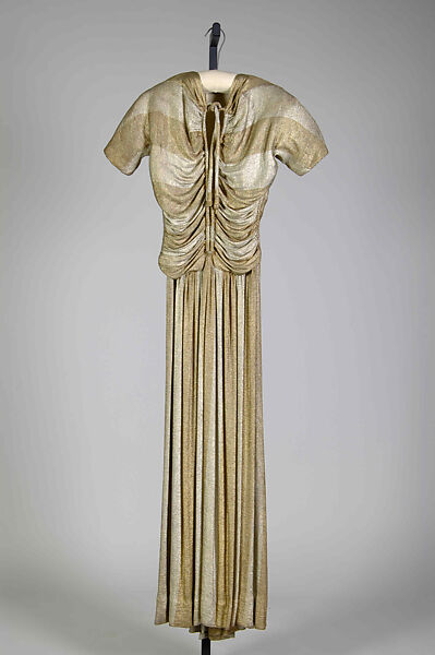 Dinner dress, Bergdorf Goodman (American, founded 1899), Metallic, American 