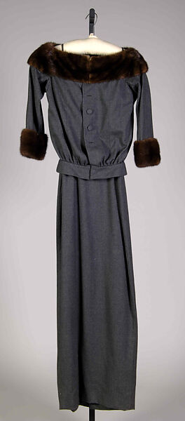 Evening ensemble, James Galanos (American, Philadelphia, Pennsylvania, 1924–2016 West Hollywood, California), Wool, fur, American 