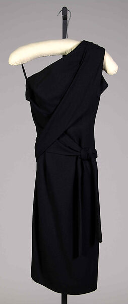 Cocktail dress, House of Givenchy (French, founded 1952), Wool, French 