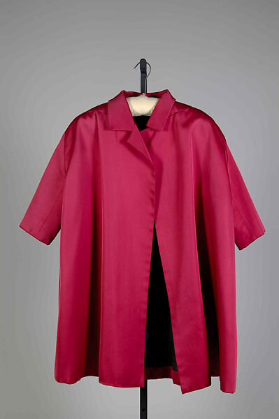 Evening coat, Possibly House of Givenchy (French, founded 1952), Silk, French 