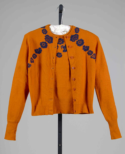 Sweater set, Attributed to Mainbocher (French and American, founded 1930), Wool, synthetic, Scottish 