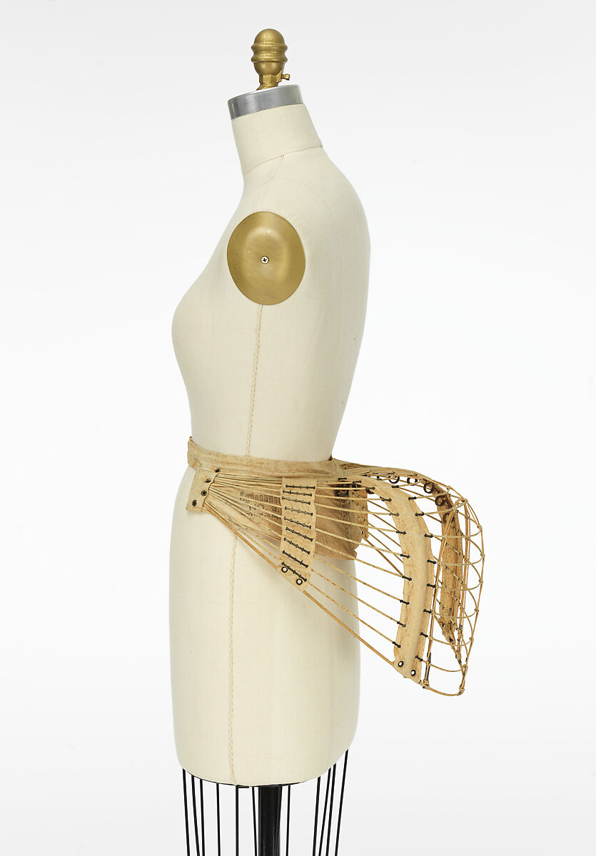 Bustle, Timothy S. Sperry (American, 1825–1895), Linen, metal, American