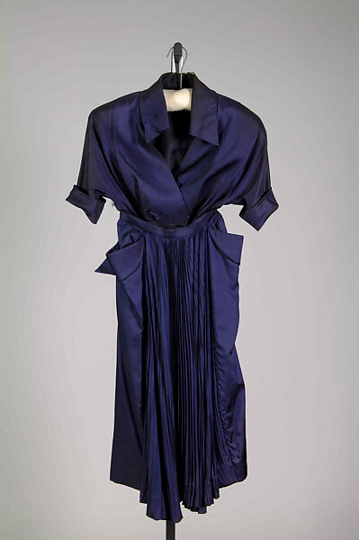 Dress, Copy of Christian Dior (French, Granville 1905–1957 Montecatini), Silk, French 