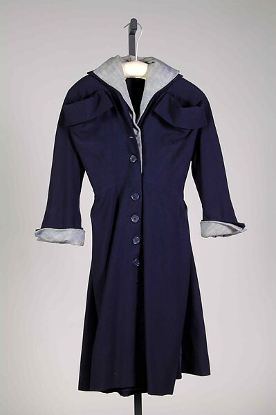 Coatdress, House of Dior (French, founded 1946), Wool, cotton, French 