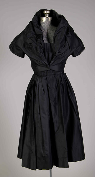 Cocktail ensemble, Attributed to House of Dior (French, founded 1946), Silk, French 