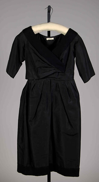 Cocktail dress, Attributed to House of Dior (French, founded 1946), Silk, wool, French 