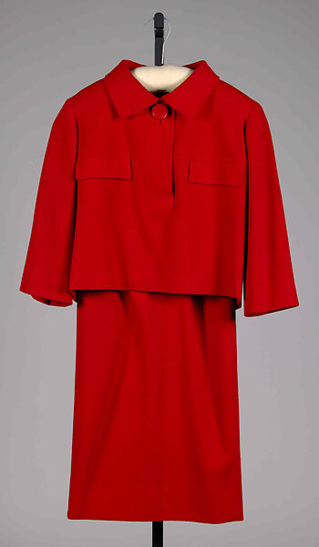 Dress, House of Givenchy (French, founded 1952), Wool, French 