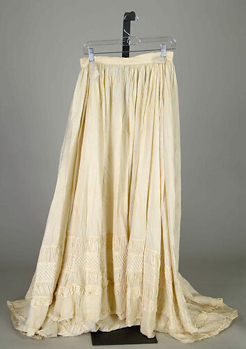 1860s Pleated Cotton Petticoat