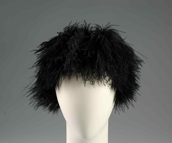 Cocktail hat, House of Dior (French, founded 1946), Synthetic, feathers, French 