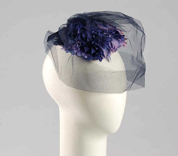 Cocktail hat, House of Dior (French, founded 1946), Silk, French 