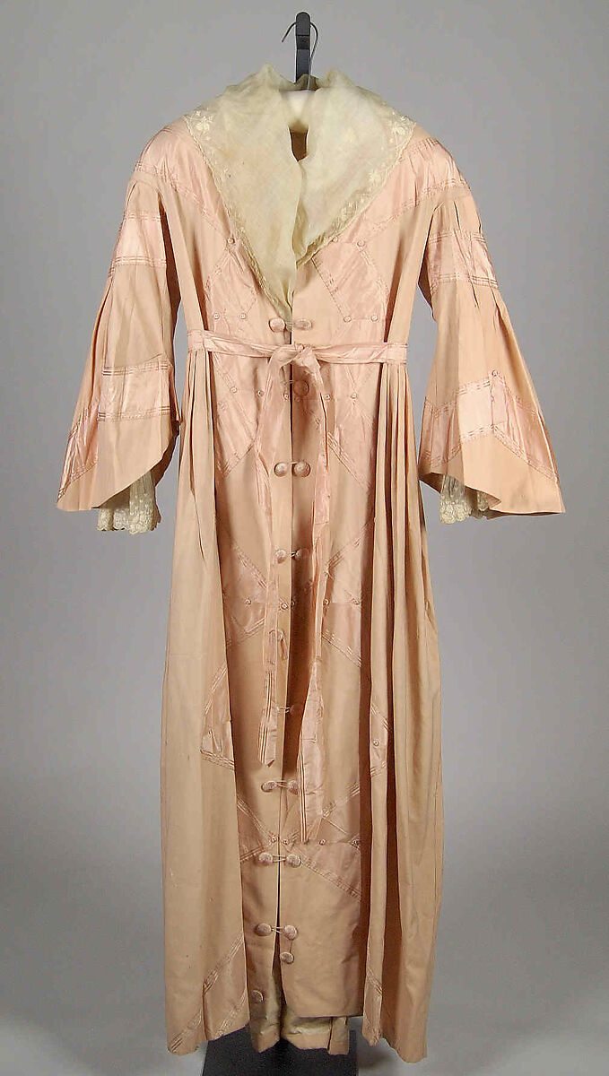 Dressing Gown, Wool, silk, cotton, American 