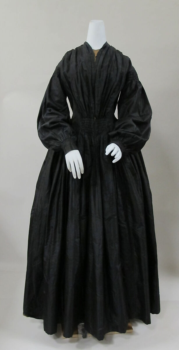 Mourning dress, silk, American