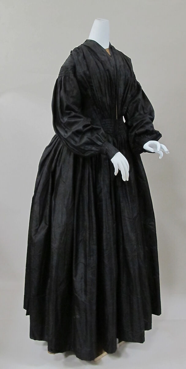 Mourning dress, silk, American