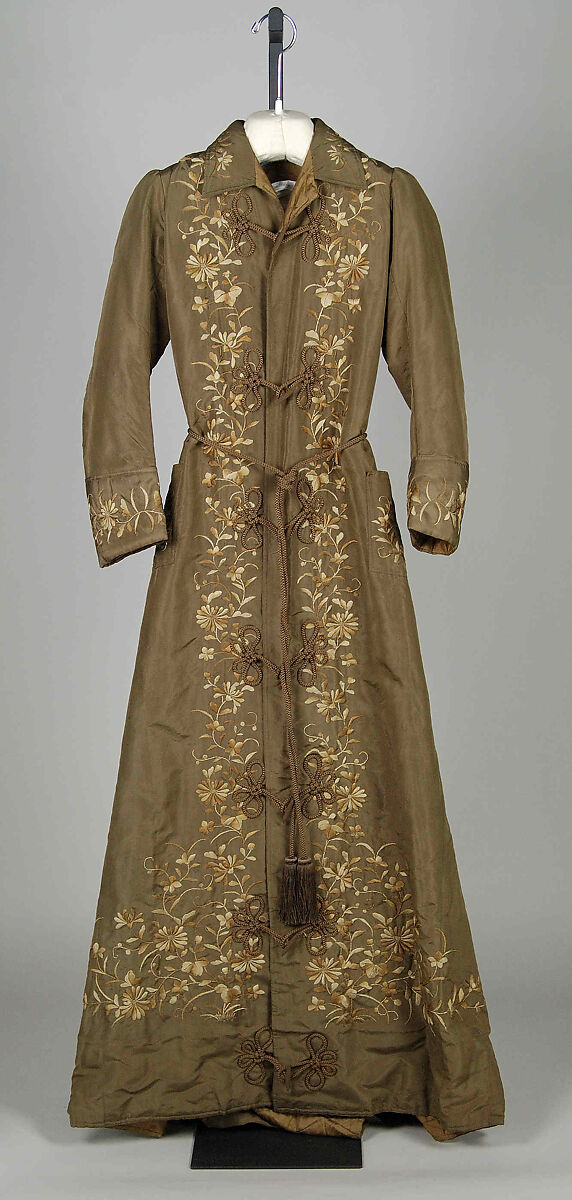Dressing Gown, Silk, probably American 