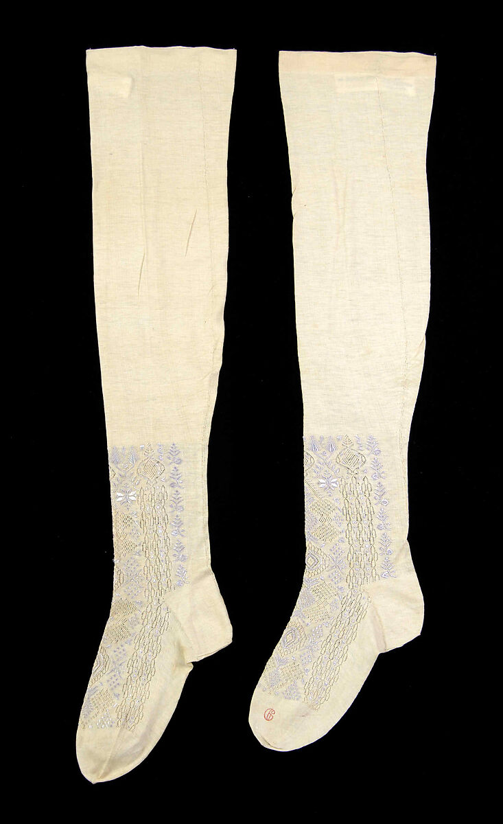 Stockings, Cotton, silk, British 