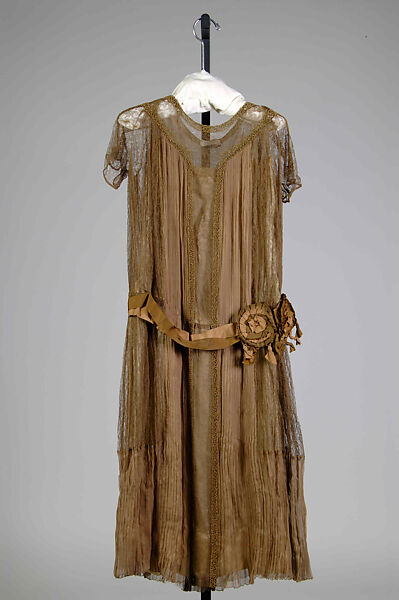 Dress, Silk, beads, American 