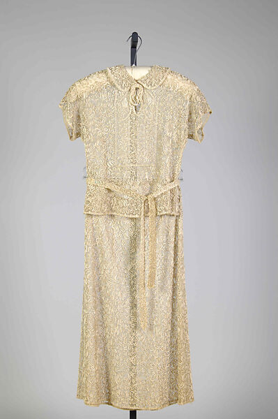 Evening dress, Synthetic, silk, American 